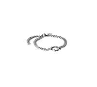 Purelei Bold Charm Armband - große Panzerkette mit Charm-Verschluss - Edelstahl 14K vergoldet, Roségold oder Silber - 16/18/20 cm - 6,6 mm breit - kombinierbar mit Charms - wasserfest (Silver)