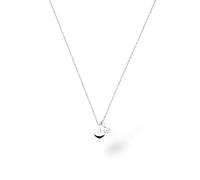 Purelei Brave Halskette für Damen in Hellsilber, Kette aus Edelstahl mit Silberbeschichtung, Herz Anhänger und weißem Zirkonia, verstellbar 50-55 cm