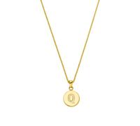 Purelei Buchstabe Coin Kette, Damen Halskette Initiale aus langlebigem Edelstahl mit Schmucksteinen, Wasserfester Schmuck mit Anhänger Buchstabe A bis Z, 50-55 cm Länge verstellbar