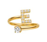 Purelei Buchstaben Ring Damen - Edelstahl, Wasserfest und Verstellbar, Individualisierbarer Mädchenring, Persönlicher Schmuck für Frauen, Größe 50-60, Modisch & Langlebig
