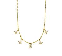 Purelei Butterfly Kette (Gold, Rosegold), Wasserfeste Halskette für Damen mit 5 Anhängern in Schmetterlingsform, Damenhalskette aus Edelstahl mit Halbedelsteinen, Geschenk für Frauen