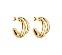 PURELEI® Cascade Ohrringe (Gold) - Damenohrringe aus langlebigem Edelstahl - Wasserfeste Ohrringe Damen - 2,0 cm Durchmesser - Modeschmuck für deinen individuellen Look