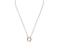 Purelei Charm Kette mit Perlen | Verstellbare Edelstahlkette mit Muschelperlen | Individuell mit Charms kombinierbar | Eleganter Look für Alltag & besondere Momente (Rosegold)