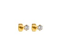 PURELEI Charming Ohrringe mit Zirkonia Steinen, Gold Gold
