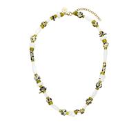 Purelei® Coast Kette Damen - Edelstahl 18K vergoldet - mit Perlmutt, Dalmatiner-Jaspis & Serpentin - Verstellbare Länge 40-45 cm - Zeitloses Design inspiriert von Küsten & Natur