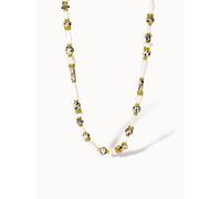 Purelei® Coast Kette Damen - Edelstahl 18K vergoldet - mit Perlmutt, Dalmatiner-Jaspis & Serpentin - Verstellbare Länge 40-45 cm - Zeitloses Design inspiriert von Küsten & Natur