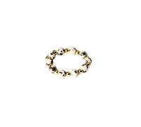 Purelei® Coast Ring - Elastischer Ring aus Dalmatiner-Jaspis & Edelstahl in Gold, Silber oder Roségold - Größen S/M & M/L - Stilvoll & anpassbar - Fidget - Anxiety (Gold, S-M)