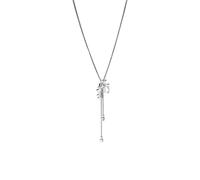 Purelei® Coral Cove Kette - Verstellbare Schlangen-Kette mit Korallenanhänger & Zirkonia - 18K vergoldet, Edelstahl - Damen Schmuck - Länge bis 70 cm (Silver)