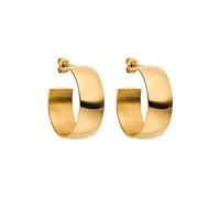 PURELEI Creolen Ohrringe Damen Wasserfest Edelstahl - Breites Design, Eleganter Schmuck Gold Silber Roségold, Geschenkidee Modern Minimalistisch