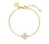 Purelei Cuore Armband - Elegantes Ankerketten-Armband mit Kleeblatt-Anhänger aus Zirkonia-Herzen
