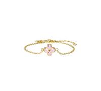 Purelei Cuore Rosé Armband - wasserfest & verstellbar | Edelstahlarmband mit Kleeblatt & roséfarbenen Zirkonias | 14K Vergoldung & 18K Roségold | Symbol für Glück & Liebe (Gold)