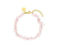 Purelei Damen Armband Rosenquarz - Verstellbares Edelstahl Armband, Wasserfest, Natürlicher Heilstein Schmuck, 16-19 cm, Stilvoll & Elegant, Geschenkidee