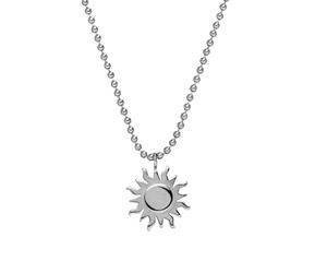 Purelei Damen Sonnen-Kette - Filigrane Kugelkette mit Sonnen-Anhänger aus Edelstahl (18K vergoldet, Silber, Roségold) | Verstellbare Länge 50/55 cm (Silver)