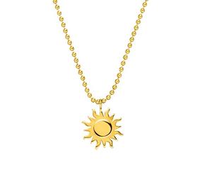 Purelei Damen Sonnenkette 18K vergoldet Edelstahl - Verstellbare filigrane Halskette mit Sonne-Anhänger für Frauen, leicht und edel, ideal als Geschenk, 50-55 cm Länge