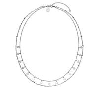 Purelei Doppelreihige Halskette Damen - Verstellbar 40-50 cm, Edelstahl in Gold, Silber, Hellsilber & Roségold - Filigrane Kette mit Kugeln & Coin-Anhängern, Layering Schmuck
