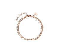 Purelei Double Elegance Armband - doppelreihige Kombination aus Gliederkette & Snake-Chain, wasserfest & verstellbar - Edelstahl, 14K vergoldet, 18K rosévergoldet oder silberfarben (Rosegold)