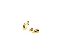 Purelei® Droplet Ohrringe - Tropfenförmige Edelstahl-Creolen 18K vergoldet - Minimalistische Ohrstecker für Damen - 10,8 x 5,7 mm - Gold/Silber/Roségold (Gold)