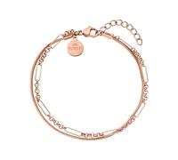 Purelei Edelstahl Armband Damen - Zweireihiges, wasserfestes, verstellbares Armband 16-19 cm, filigraner Schmuck, zeitloses Design, elegantes Accessoire