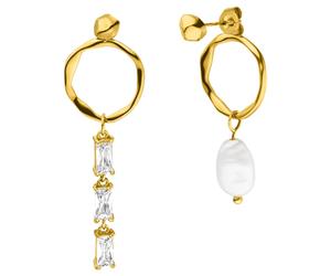 Purelei Elua Perlenohrringe 100% Edelstahl Gold Damen