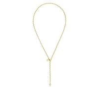 Purelei Endless Love Kette (Gold, Silber, Rosegold), Wasserfeste Y-Halskette für Frauen mit Herzanhänger aus Edelstein, Kette aus Edelstahl, Geschenk für Frauen, 60 cm Länge verstellbar