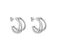 PURELEI® Eono Ohrringe (Silber) - Damenohrringe aus langlebigem Edelstahl - Wasserfeste Ohrringe Damen - 2 cm Durchmesser - Modeschmuck für deinen individuellen Look