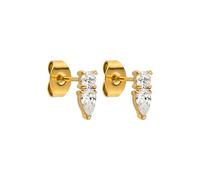 Purelei Eternal Flame Ohrstecker - Glitzernde Zirkonia Ohrringe für Damen - Edelstahl 18K vergoldet - 3 x 8 mm - Perfekt für Curated Ear Looks - Gold/Silber/Roségold (Gold)