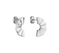 Purelei Fan Ohrringe - Statement Ohrstecker im Fecher-Design mit Zirkonia - Edelstahl 18K vergoldet - 18 x 9,8 mm - Glänzendes Finish - Gold/Silber/Roségold (Silver)