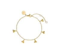 Purelei Filigranes Armband Damen, Edelstahl vergoldet, 7 Anhänger, inspiriert von Natur & Erde, verstellbar 16-20 cm, 18K Gold Silber Roségold, zartes Schmuck Geschenk