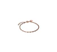 Purelei® Fine Vintage Armband - Gedrehtes Armband aus Edelstahl - 14K/18K vergoldet - Verstellbar 16-19 cm - Filigraner Schmuck - 2,3 g - Wasserfest (Rosegold)