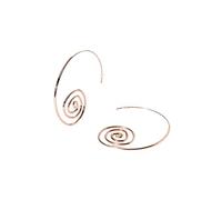 Purelei Flow Creolen - Spiral Ohrringe Damen - Edelstahl 14K vergoldet/rosé/silber - Symbol für Balance & Bewegung - Leicht & Ausdrucksstark - 60 mm Ø (Rosegold)