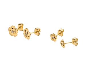 Purelei Flower Ohrring Set 100% Edelstahl Gold