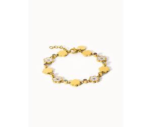 PURELEI Flowering Blumen Armband, Gold Gold