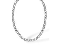 Purelei® Gala Kette - Statement Halskette mit großen Kettengliedern - Edelstahl (Gold 14K vergoldet/Silber/Roségold 18K) - 45 cm klassische Gliederkette für Damen (Silver)