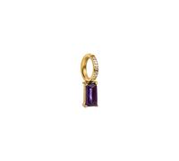 Purelei Geburtsstein Februar Amethyst Charm 100% Edelstahl Gold