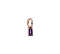 Purelei Geburtsstein Februar Amethyst Charm 100% Edelstahl Rosegold