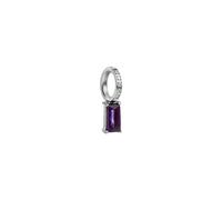 Purelei Geburtsstein Februar Amethyst Charm 100% Edelstahl Silber