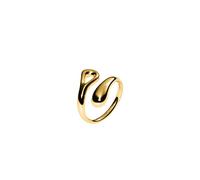 Purelei Generosity Ring - wasserfest & verstellbar | Tropfenförmiger Edelstahlring & 14K/18K Vergoldung | Symbol für Großzügigkeit & Herzenswärme (Gold)