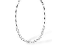 Purelei Glam Kette - Glitzernde Halskette mit großem Zirkonia (8 x 6 mm) - Edelstahl (Gold 14K vergoldet/Silber/Roségold 18K) - 40-45 cm funkelnder Eyecatcher für Damen