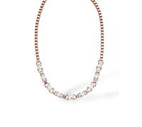 Purelei Glam Kette - Glitzernde Halskette mit großem Zirkonia (8 x 6 mm) - Edelstahl (Gold 14K vergoldet/Silber/Roségold 18K) - 40-45 cm funkelnder Eyecatcher für Damen