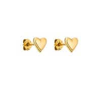 PURELEI® Secret Love Ohrringe (Gold) - Elegante, verspielte Ohrstecker - Edelstahl 18K vergoldet - Schöne Damenohrringe in Herzform - Hawaiianisch inspiriert & wasserfest