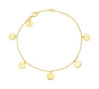 Purelei® Kalea Armband (Gold) - Elegantes, verspieltes Damen Armband mit Plättchen - Edelstahl 18K vergoldet - Verstellbare Länge 16/17,5/19 cm - Hawaiianisch inspiriert & wasserfest