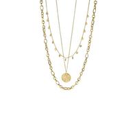 Purelei® Hanalei Ketten-Set - 3-teiliges Damen Layering Schmuckset mit Malihini, Zodiac & Fashion Show Kette - Edelstahl, wasserfest, verstellbar 35-55 cm - Gold/Silber/Roségold (Gold)