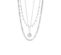 Purelei® Hanalei Ketten-Set - 3-teiliges Damen Layering Schmuckset mit Malihini, Zodiac & Fashion Show Kette - Edelstahl, wasserfest, verstellbar 35-55 cm - Gold/Silber/Roségold (Silver)