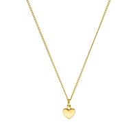 Kette mit Anhänger PURELEI "Schmuck Geschenk Heart Herz Charm Anhänger, 2116" Halsketten Gr. Edelstahl, Länge: 55 cm, gelb (gelbgoldfarben) Damen Ketten mit Anhänger (69804341-0)