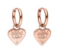 Purelei Heart Eye Ohrringe - wasserfest | Kleine Creolen mit herzförmigem Anhänger & funkelndem Zirkonia | Edelstahl & 18K Vergoldung | Symbol für Liebe, Intuition & Selbstvertrauen