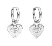 Purelei Heart Eye Ohrringe - wasserfest | Kleine Creolen mit herzförmigem Anhänger & funkelndem Zirkonia | Edelstahl & 18K Vergoldung | Symbol für Liebe, Intuition & Selbstvertrauen