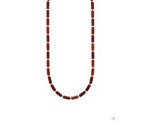Purelei Herren Halskette Horizon, Roter Achat, Edelstahl 14K Vergoldet, Verstellbar 50-55 cm, Zylindrisch (Gold)