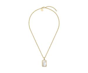 Purelei Herren Halskette Island Core, Perlmutt, 50-55 cm, wasserfest | Edelstahl 14K vergoldet Silber: Edelstahl Perlmutt, Verstellbar, Silber und Gold erhältlich, Anhänger: 27 x 19,5
