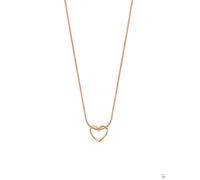 Purelei Herz Kette Damen aus Edelstahl, Halskette mit Herzanhänger und Schlangenkette, verstellbar 40-45 cm, zeitloser Damenschmuck, Geschenk für Frauen (Rosegold)