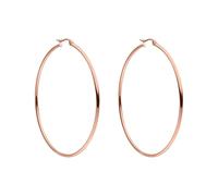 PURELEI® Hoops Ohrringe (Rosegold), Wasserfeste Ohrringe für Damen, Creolen aus Edelstahl, Geschenk für Frauen, 63mm Durchmesser